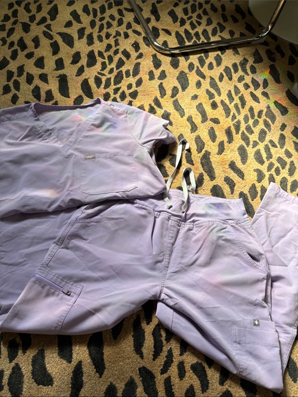Lavender Women's Figs Scrub Pants & Top Set